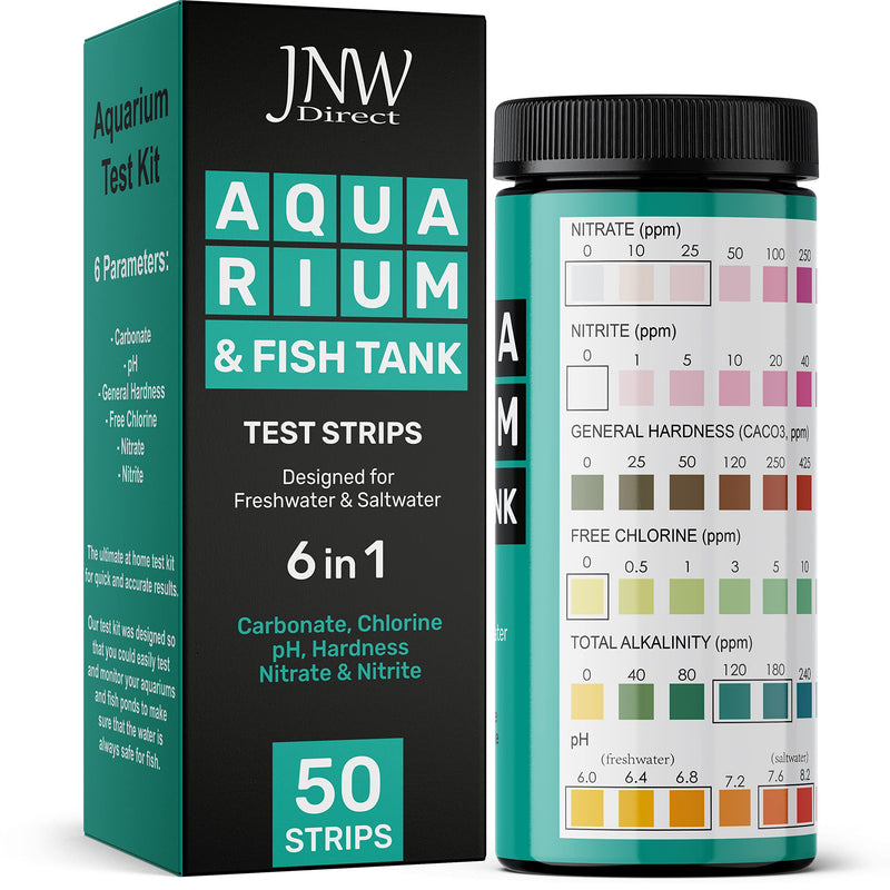 Aquarium Test Strips for Fish Tank 9 in 1, 100 Strip Pack, Test Hardness, Carbonate, Nitrate, Nitrite, pH & More, Accurate Freshwater and Saltwater Aquarium Water Testing - PawsPlanet Australia