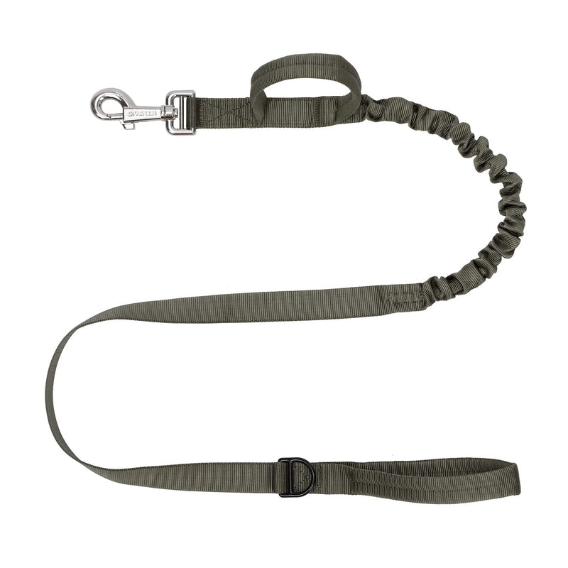 ICEFANG Tactical Dog Leash,K9 Training Walking Bungee Lead with Double Handle,Heavy Duty Metal Clasp,Hands Free D-Ring for Medium Large Breed 4 ft (Pack of 1) Range Green - PawsPlanet Australia