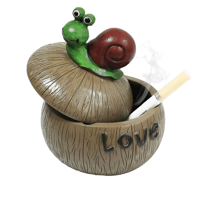 Monsiter QE Ashtray for Cigarette Creative Snail Ashtray with Lid Home Decoration - PawsPlanet Australia
