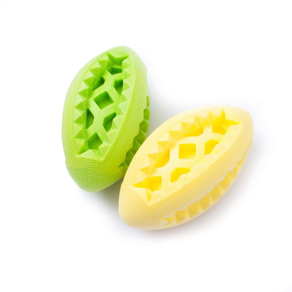 [Australia] - Fluffy Paws 2 Packs Dog Treat Ball, Soft Rubber Dog Toy Chew Feed Ball (Dental Treat and Bite Resistant) Durable Non-Toxic Tooth Cleaning Training/Chewing/Playing Toy for Small and Medium Dog Puppy 