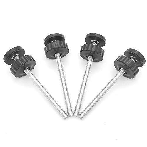 [Australia] - 4 Pack 8MM Baby Gate Threaded Spindle Rod, Replacement Hardware Parts Kit for Pet & Dog Pressure Mounted Safety Gates - Extra Long Wall Mounting Accessories Screws Rods Adapter Bolts Black 