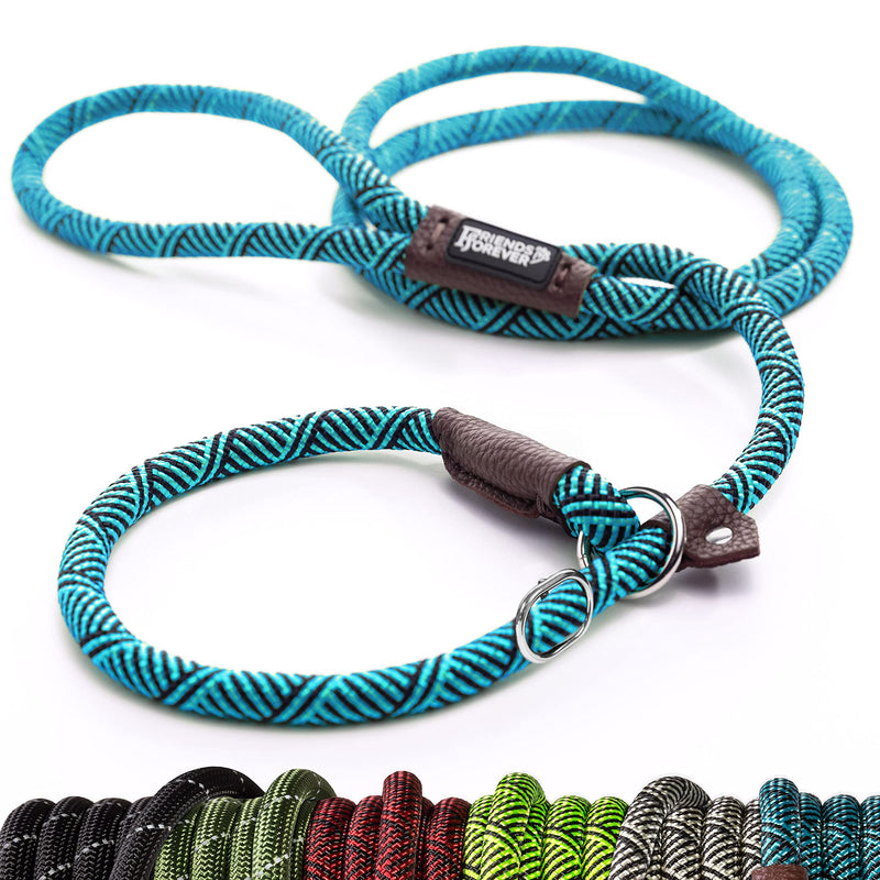 Friends Forever Extremely Durable Dog Rope Leash, Premium Quality Mountain Climbing Rope Lead, Strong, Sturdy Comfortable Leash Supports The Strongest Pulling Large Medium Dogs 6 feet, Blue - PawsPlanet Australia