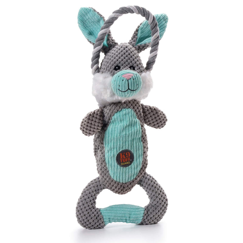 [Australia] - Charming Pet Scrunch Bunch Plush Dog Toy - Interactive Soft Cuddly Animal - Tough and Durable Squeaky Tug Toy Bunny 