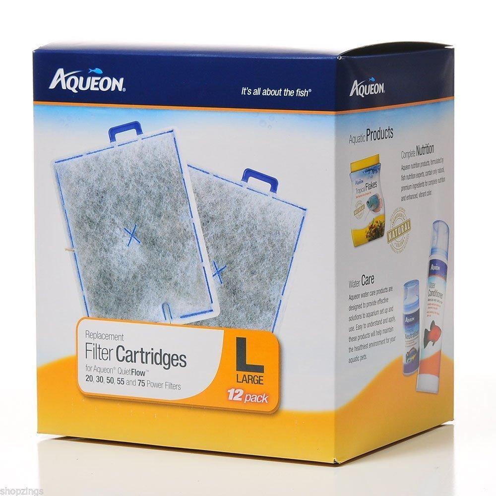 [Australia] - Aqueon Replacement Filter Cartridge, Large, 2 pack of 12-count each 