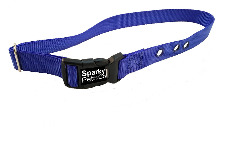 [Australia] - Sparky Pet Co 1" 3 Hole Navy Blue Replacement Containment Nylon Dog Collar, Navy 