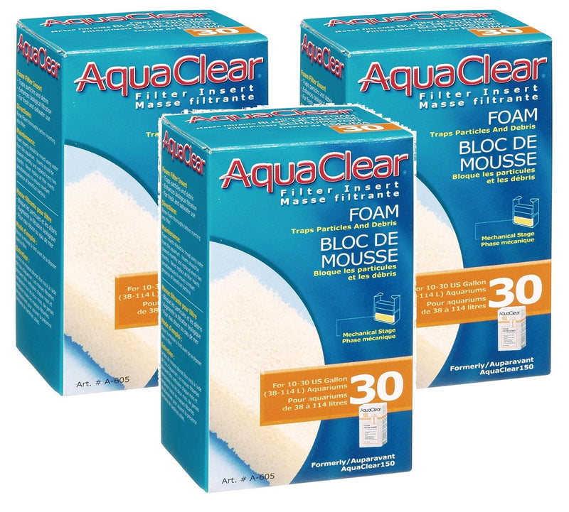 [Australia] - (3 Pack) AquaClear 30 Foam Filter Inserts 