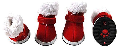 [Australia] - SMALLLEE_LUCKY_STORE Girls Boys Christmas Winter Warm Walking Snow Boots Puppy Shoes X-Large 