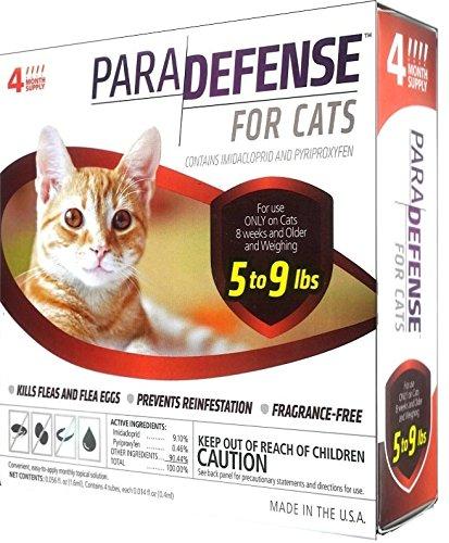Para Defense 5.1-9 lb Cat Pet Flea Control Supply, Small - PawsPlanet Australia