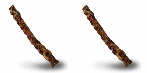 [Australia] - ValueBull USA Braided Bully Stick Dog Chews, 8 Inch Thick, Odor-Free, 2 Count 