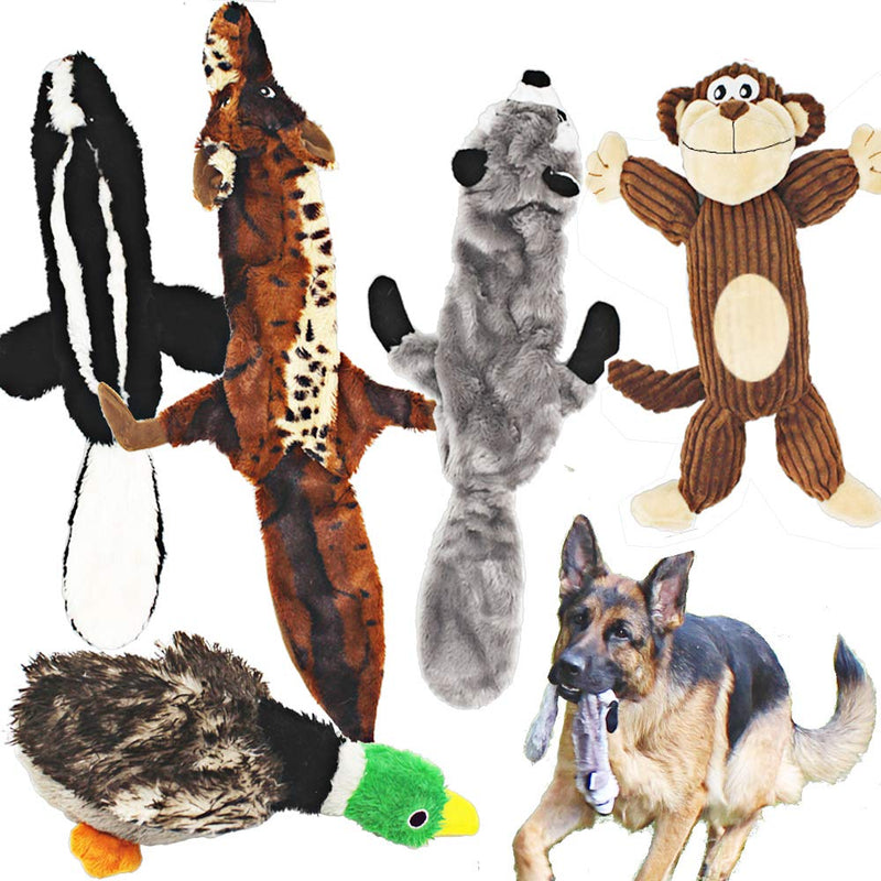 Jalousie 5 Pack Dog Squeaky Toys Three no Stuffing Toy and Two Plush with Stuffing for Small Medium Large Dog Pets Basic - PawsPlanet Australia