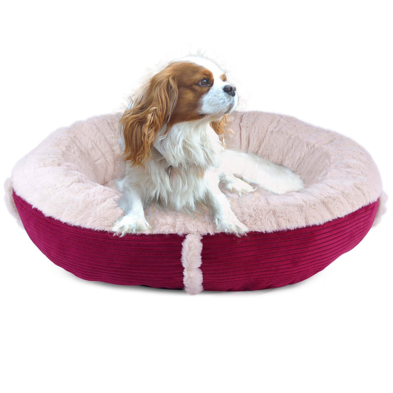 [Australia] - Cozy Cuddlerz C-01AS Burgundy Corduroy Cuddler Pet Bed, 22" x 7", Burgundy 