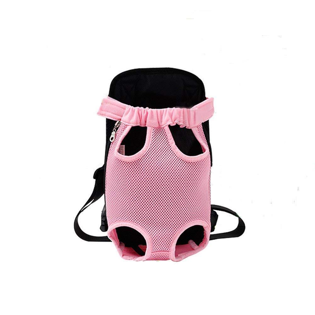 [Australia] - YINGJEE Dog Carrier Legs Out Front Pet Carrier Backpack Adjustable Puppy Cat Small Bag with Shoulder Strap and Sling for Traveling Hiking Camping Outdoor S Pink 