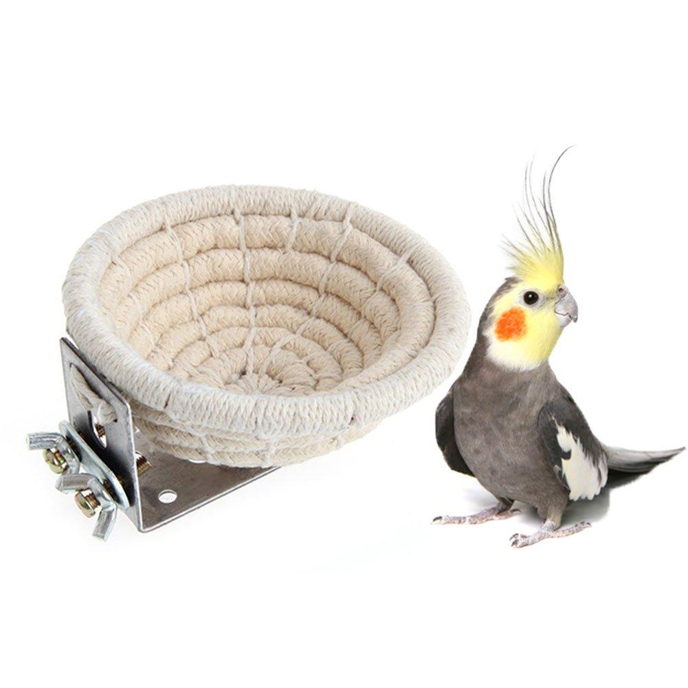 HAPPINESS APPLY HERE Rope Bird Breeding Nest Bed for Budgie Parakeet Cockatiel Parakeet Conure Canary Finch Lovebird and Small Parrot Cage Hatching Nesting Box - PawsPlanet Australia