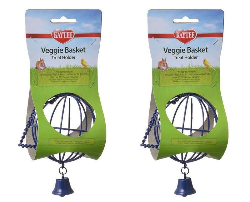 [Australia] - Kaytee Veggie Basket, 2 Pack, Treat Feeder for Rabbits and Other Small Pets 