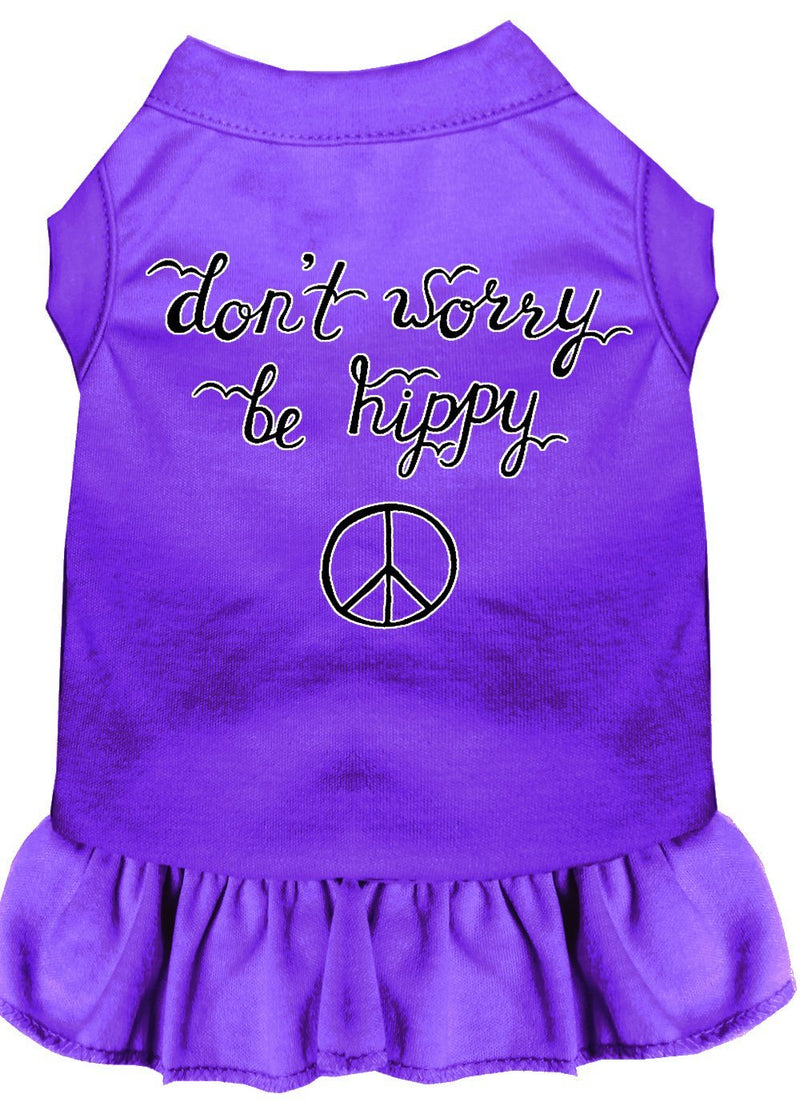 [Australia] - Be Hippy Screen Print Dog Dress X-Large Purple 