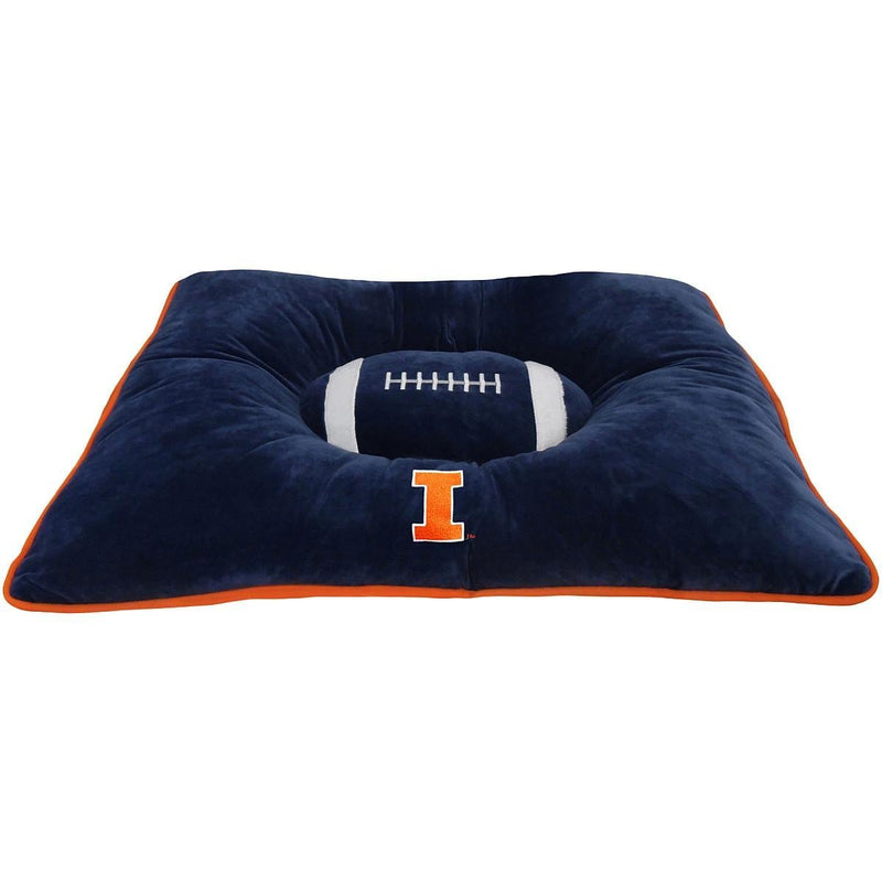 [Australia] - NCAA PET Bed - Illinois Fighting Illini Soft & Cozy Plush Pillow Bed. - Football Dog Bed. Cuddle, Warm Collegiate Mattress Bed for Cats & Dogs 