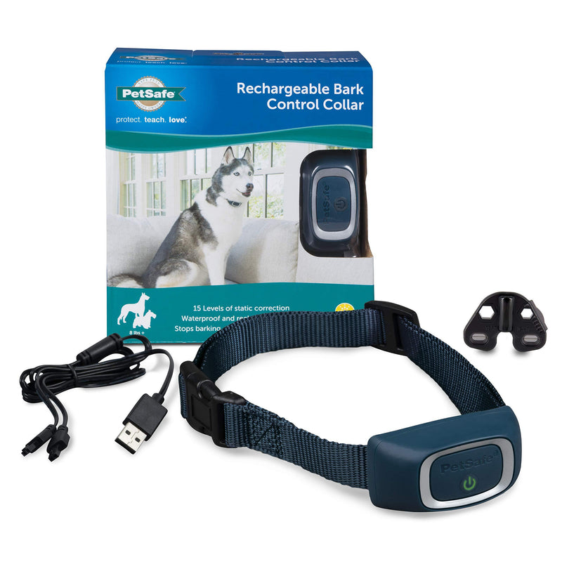 [Australia] - PetSafe Rechargeable Bark Collar, 15 Levels of Automatically Adjusting Static Correction, Rechargeable, Waterproof; Reduces Barking and Whining, for Dogs over 8 lb Standard 