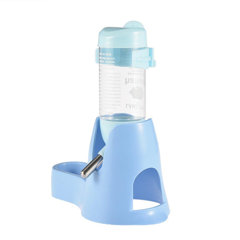 awtang 3 in 1 Hamster Water Bottle Food Container Base Hut for Drinking Feeding Rest 80 ml Rats Guinea-Pigs Ferrets Rabbits Small Animals Hanging Water Feeding Bottles Blue - PawsPlanet Australia