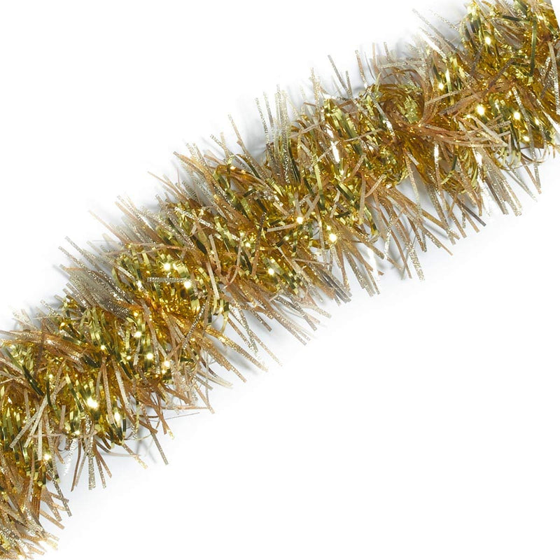 TCDesignerProducts Gold Tinsel Garland - 15' Long x 4" Wide - PawsPlanet Australia