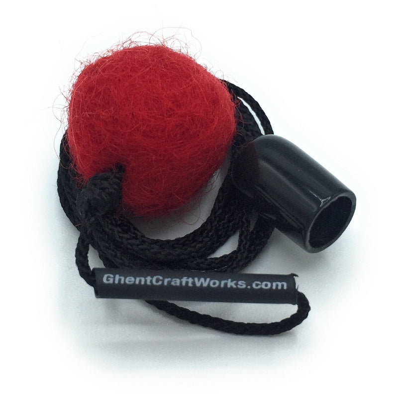[Australia] - Ghent Craft Works Designer Cat Toy Wand Attachment with 100% Wool Felt Ball. M1 Red Dot Revenge Red Felt Ball Cat Toy Replacment (Red) … 