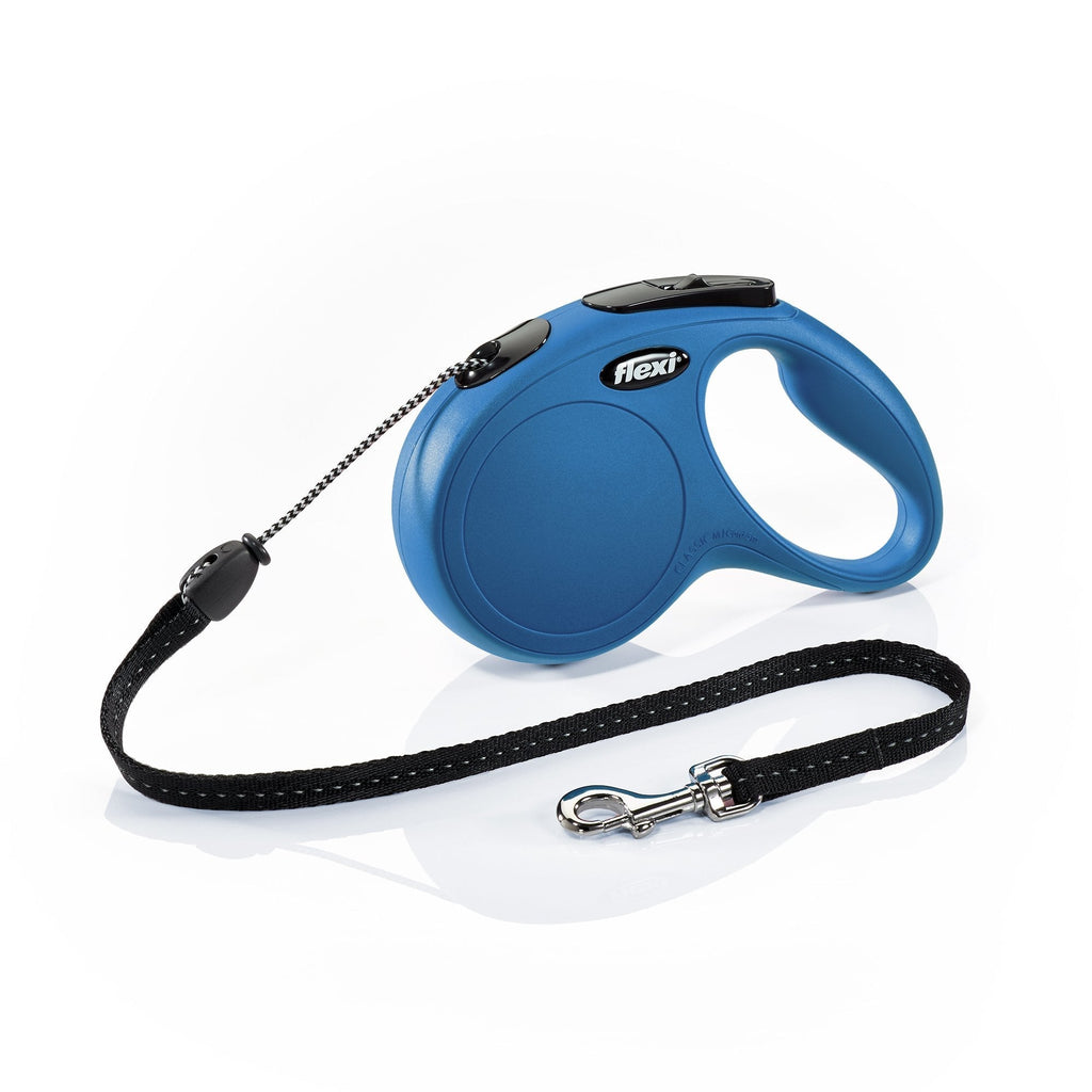 [Australia] - FLEXI New Classic Retractable Dog Leash (Cord), 16 ft, Medium, Blue 