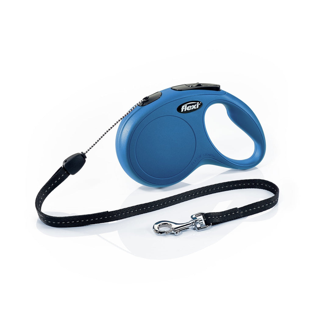 [Australia] - FLEXI New Classic Retractable Dog Leash (Cord), 26 ft, Small, Blue 