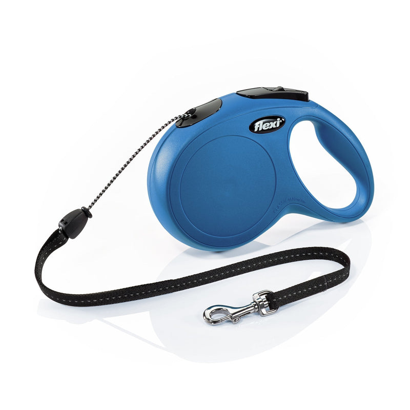 [Australia] - FLEXI New Classic Retractable Dog Leash (Cord), 26 ft, Medium, Blue 