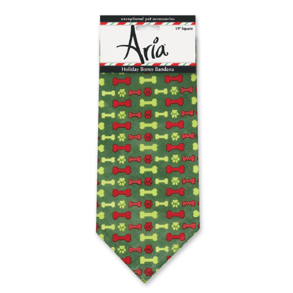 [Australia] - Aria Holiday Bones Dog Bandana, 19"X19" 