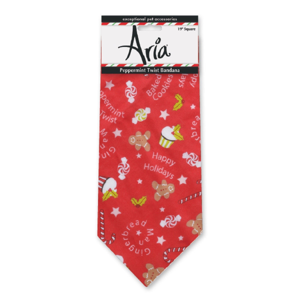 Aria Peppermint Twist Dog Bandana, 19"X19" - PawsPlanet Australia