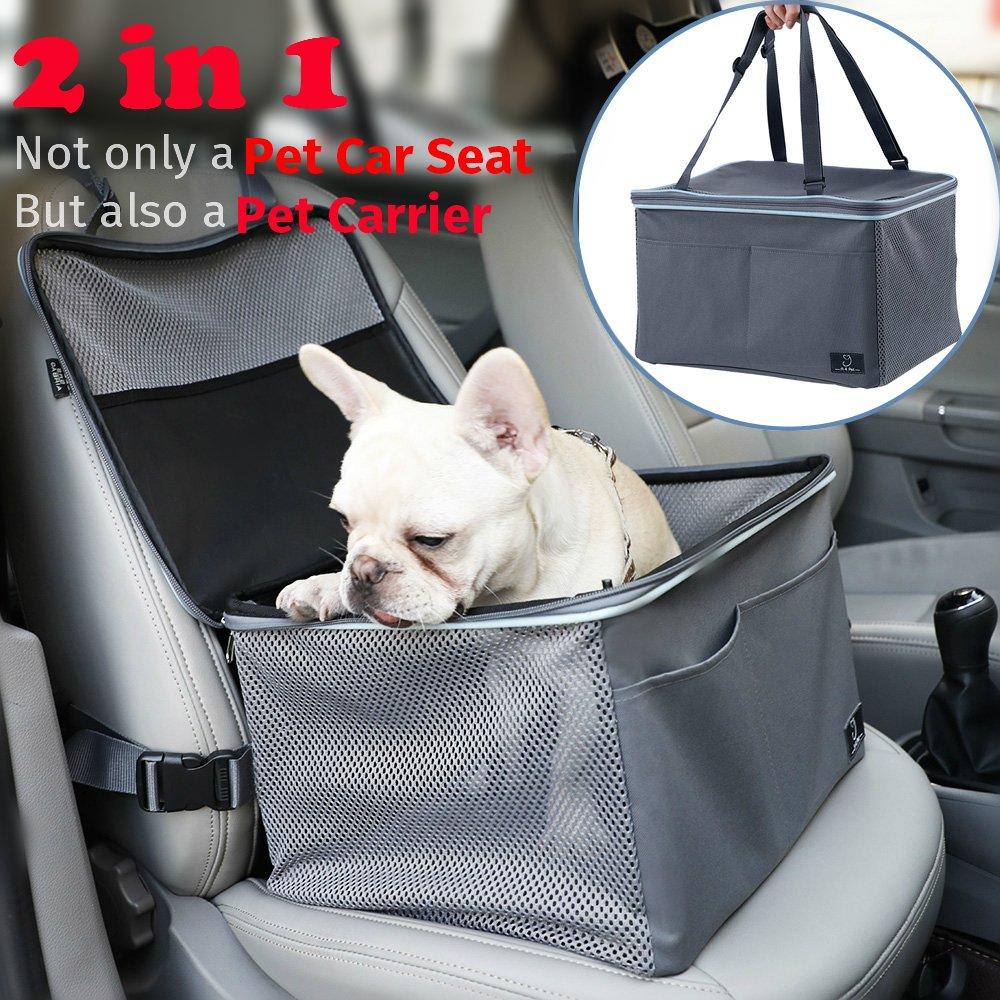 [Australia] - A4Pet Portable Dog Car Seat Travel Carrier Bag with Safety Leash and Cozy Pad 