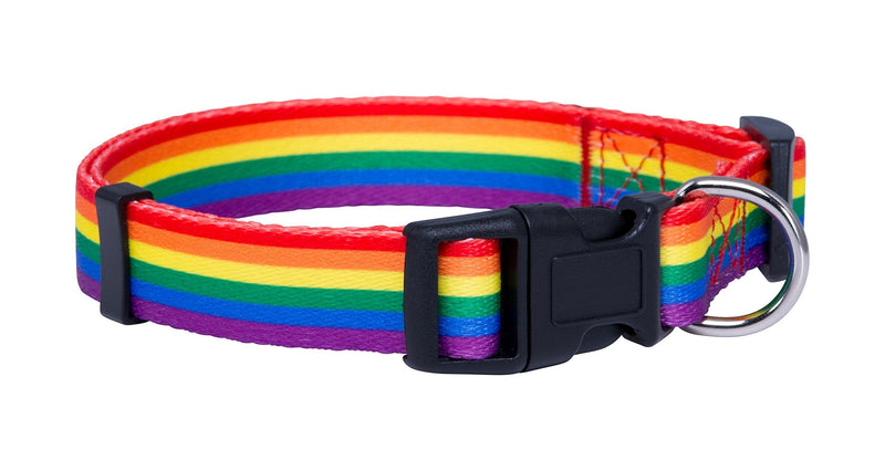 Native Pup Rainbow Flag Dog Collar Gay Pride Stuff for Parade, LGBTQ Flags Equality Pet Apparel Decor Gift and LGBT Ally Accessories (Small) Small - PawsPlanet Australia