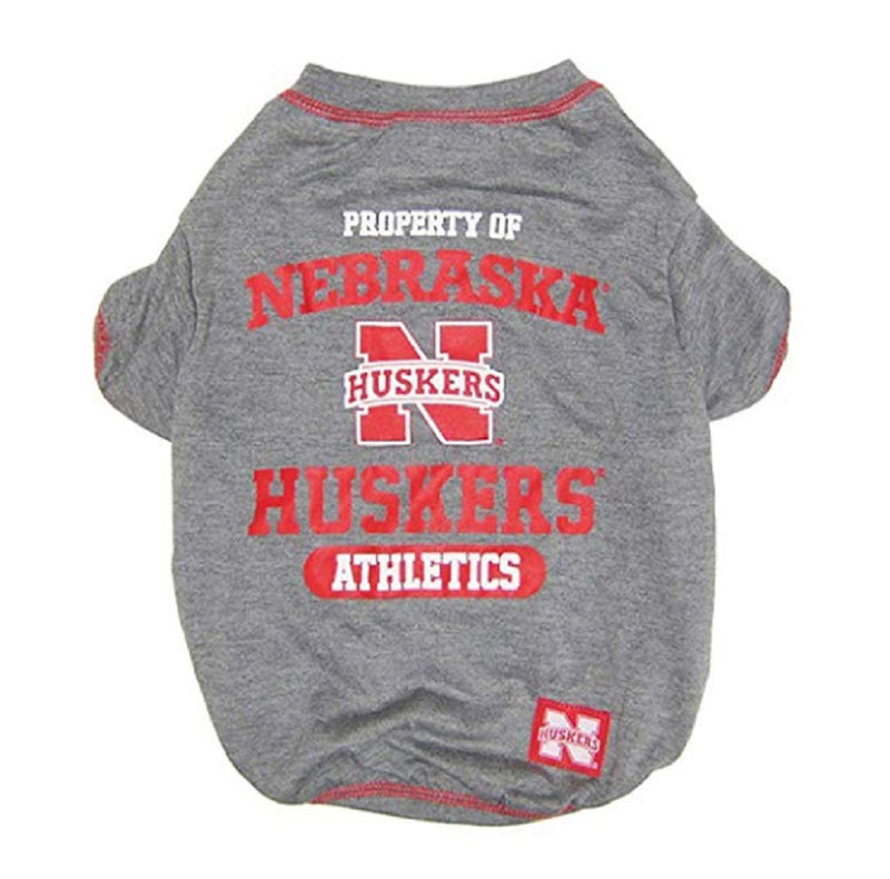 [Australia] - NCAA T-Shirt Football & Basketball Dogs & Cats Shirt - Durable Sports PET TEE - 5 in 50+ School Teams - Collegiate Dog Shirt Nebraska Tee Shirt PET  Medium 