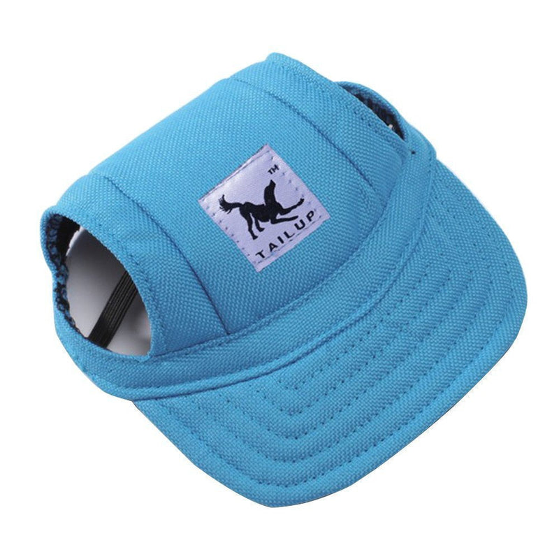 BBEART Dog Hat,Dog Sunscreen Hat Baseball Cap Outdoor Sports Hat with Ear Holes Chin Strap Adjustable Hat for Small and Medium Dog Large Dogs S Blue - PawsPlanet Australia