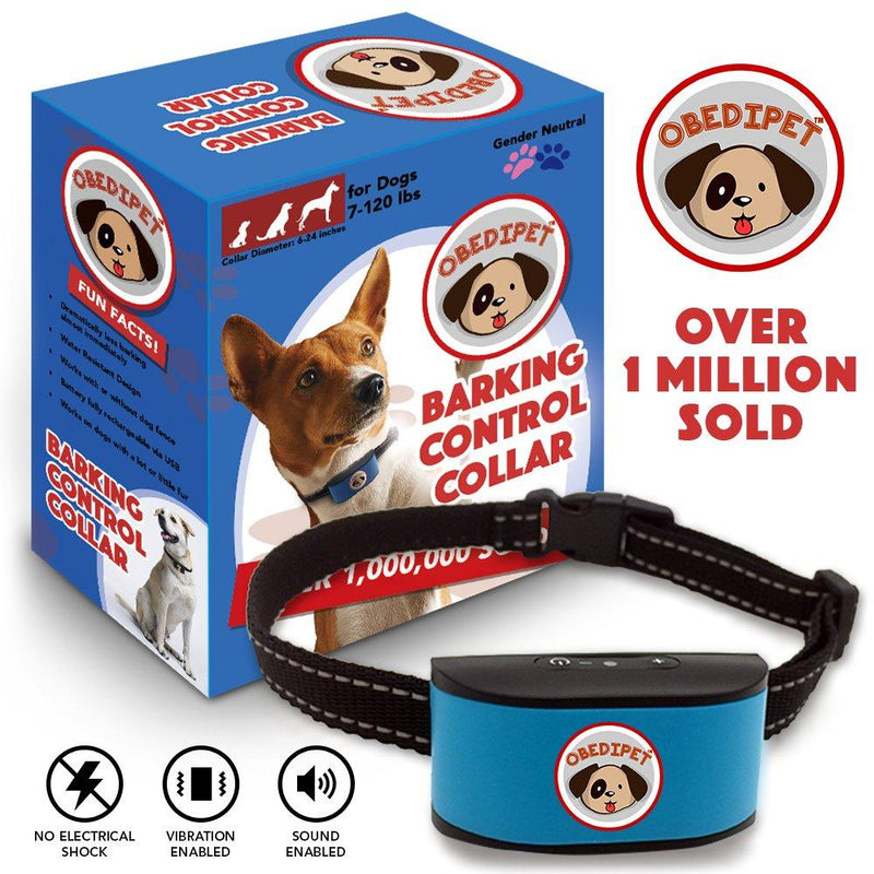 [Australia] - [2018 CHIP] Obedipet RECHARGEABLE Bark Collar - NO SHOCK Dog Bark Control And Bark Deterrent for Small Medium and Large Dogs 