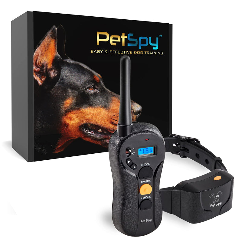 PetSpy P620 Dog Training Shock Collar for Dogs with Vibration, Electric Shock, Beep; Rechargeable and Waterproof Remote Trainer E-Collar - 10-140 lbs - PawsPlanet Australia