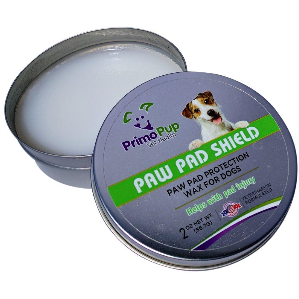 Primo Pup Vet Health - Paw Pad Shield for Dogs - All Dog Formula with Cocoa Butter, Shea Butter and Coconut Oil, Paw Protection Wax Helps with Pad Injury - 2 Ounce Jar - PawsPlanet Australia