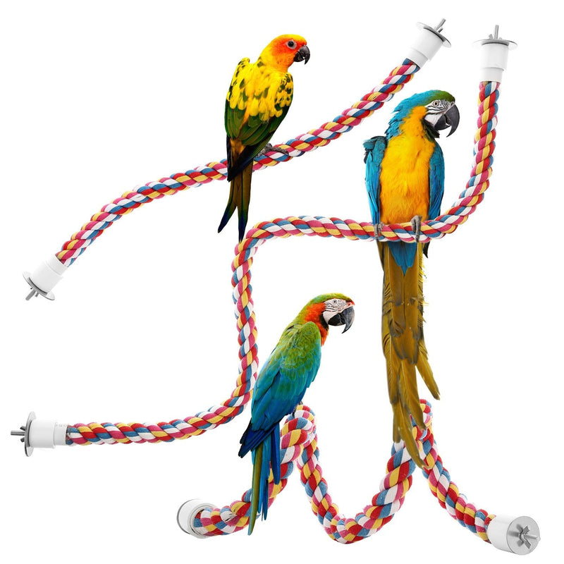Jusney Bird Rope Perches, Comfy Perch Parrot Toys for Rope Bungee Bird Toy [1 Pack] 21 inches - PawsPlanet Australia