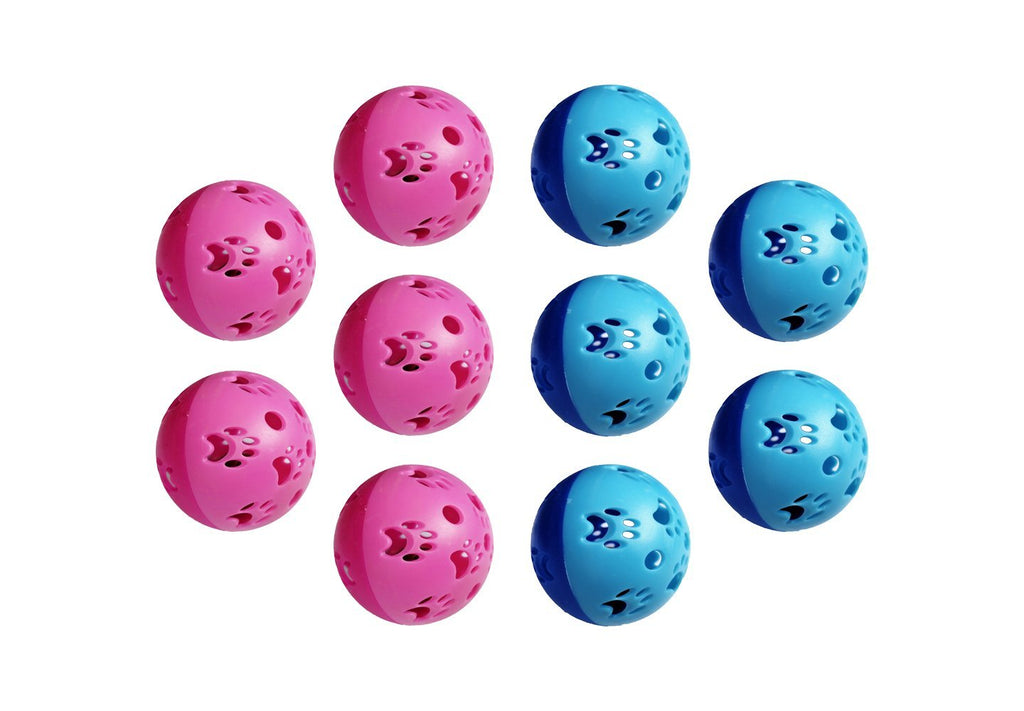 [Australia] - Actopus 10pcs 5cm Dia. Play Balls for Pet Cat Kitten with Jingle Bells Pounce Chase Rattle Toy 