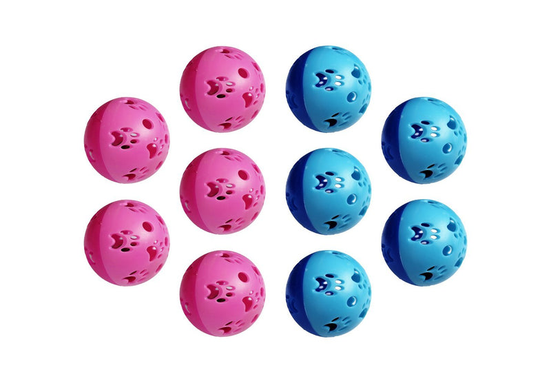 [Australia] - Actopus 10pcs 5cm Dia. Play Balls for Pet Cat Kitten with Jingle Bells Pounce Chase Rattle Toy 