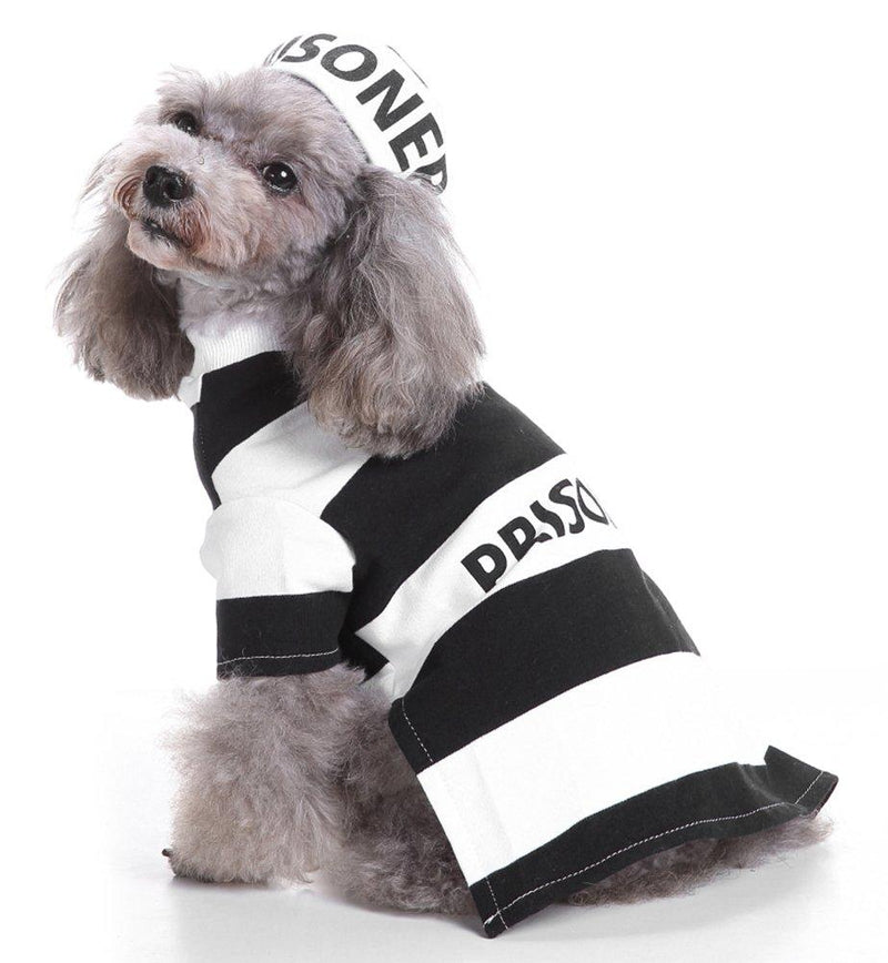 [Australia] - MaruPet Halloween Christmas Fancy Dogs Cats Warm Hoodie Coat Jacket Puppy Costumes Suit Winter for Teddy, Pug, Chihuahua, Shih Tzu, Yorkshire Terriers, Papillon L(Back:13.0", Chest:18.5") D-Black/White 