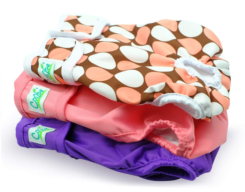 [Australia] - Cos2be Female Dogs Diapers Washable Reusable Wraps for from Small to Middle Dog 3 Packs M 