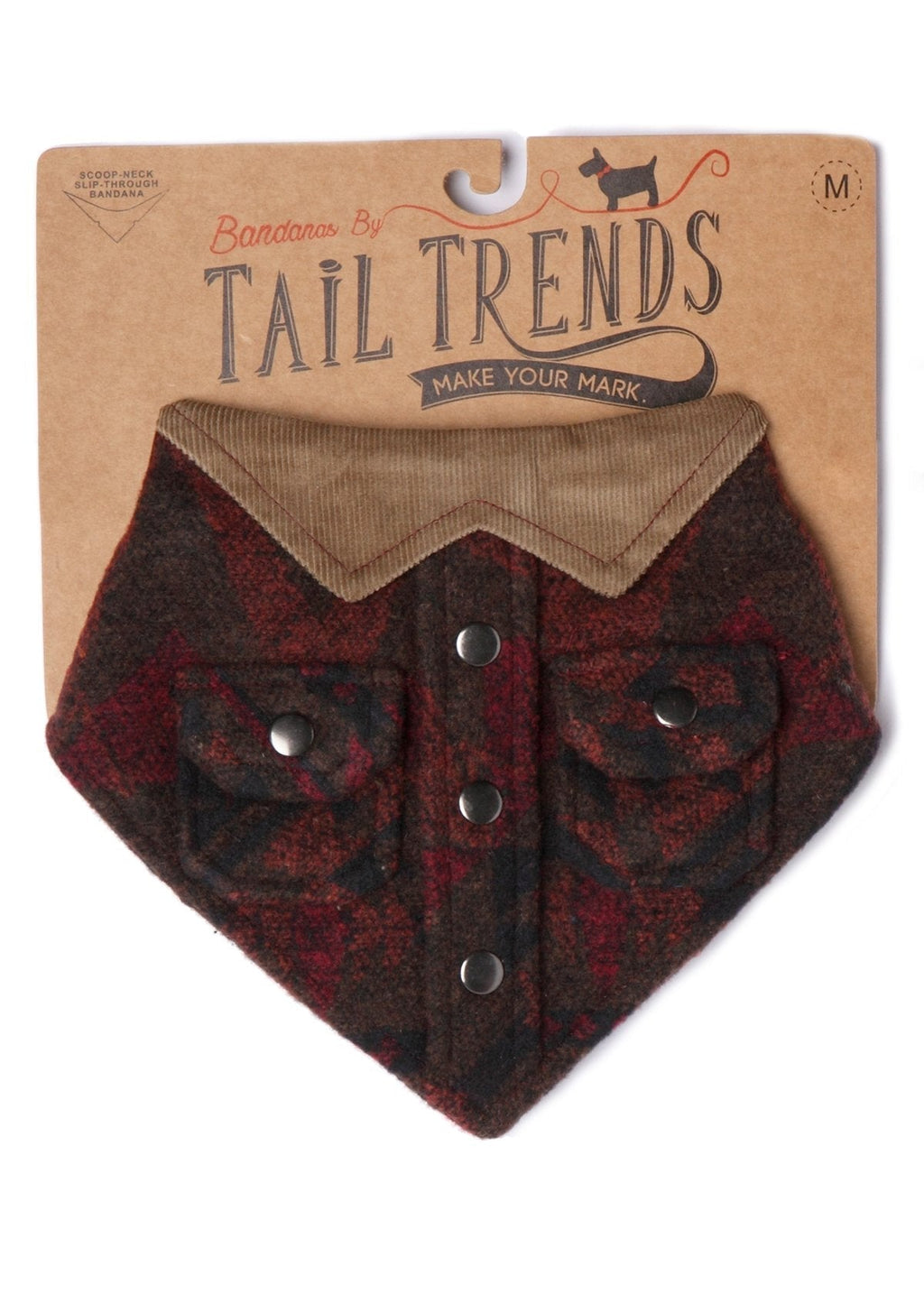 Tail Trends Lumberjack Dog Bandanas for Medium to Large Sized Dog - 100% Cotton Birch Tree - PawsPlanet Australia