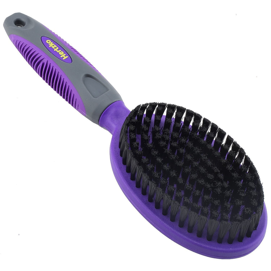 Hertzko Bristle Brush for Dogs and Cats with Long or Short Hair - Dense Bristles Remove Loose Hair, Dander, Dust, and Dirt from Your Pet’s Top Coat - PawsPlanet Australia