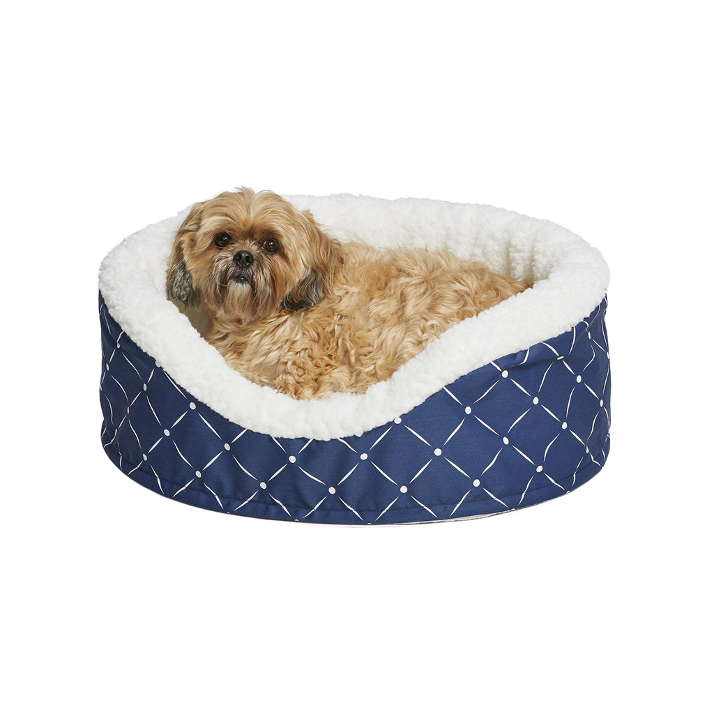 [Australia] - MidWest Homes for Pets  "Couture Orthopedic Cradle Pet Bed for Dogs & Cats Small Blue / White Diamond Pattern 