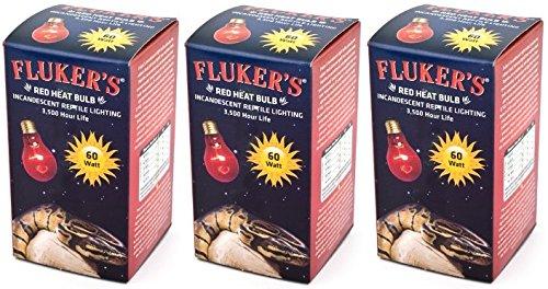 (3 Pack) Fluker's Red Heat Bulbs for Reptiles 60 watt - PawsPlanet Australia