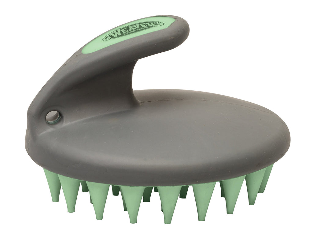 Weaver Leather Palm-Held Coarse Curry Comb Mint/Gray - PawsPlanet Australia