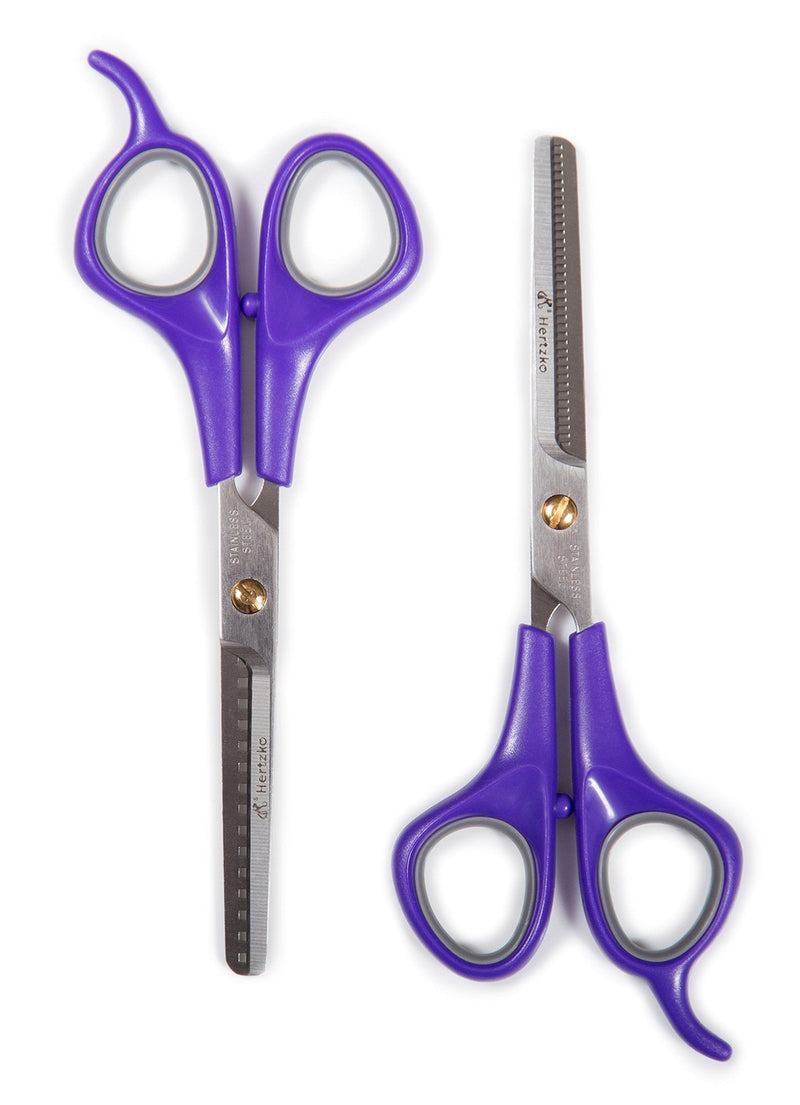 [Australia] - Hertzko Thinning Scissors Set Includes a 15 Teeth + 38 Teeth thinning Shears for thinning Out pet’s Fur and Blending Shorter and Longer Hair - Great Grooming Scissors for Dogs, Cats, and Rabbits 