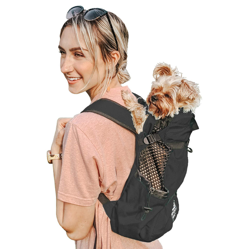 K9 Sport Sack | Dog Carrier Backpack for Small and Medium Pets | Front Facing Adjustable Dog Backpack Carrier | Fully Ventilated | Veterinarian Approved Extra Small Air - Jet Black - PawsPlanet Australia