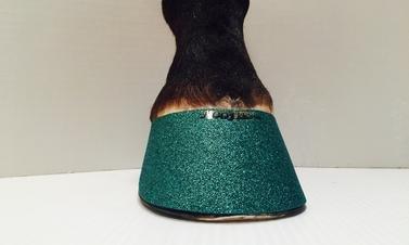 Hoofies Horse Hoof Stickers Turquoise Glitter - PawsPlanet Australia