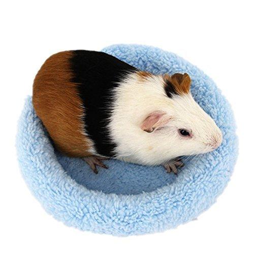 Hamster Bed Soft Warm Cushion for Small Animal - Warm House Sleep Mat Pad for Hamster/Guinea Pigs/Hedgehog/Squirrel/Mice/Rats/Chinchilla Blue - PawsPlanet Australia